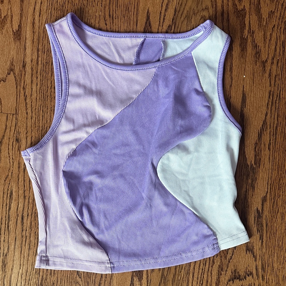 SHEIN Lavender Ribbed Tank Top - Size M